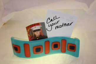 Fused Glass Photo/Note Holder